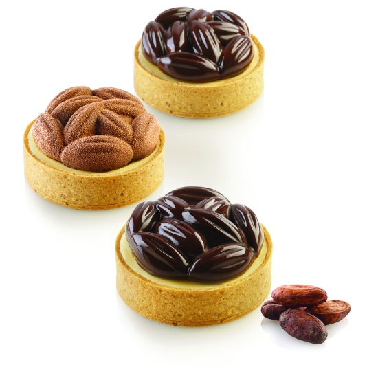 KIT SILIKOMART PROFESSIONNEL 8 TARTELETTES  CACAO COCOA